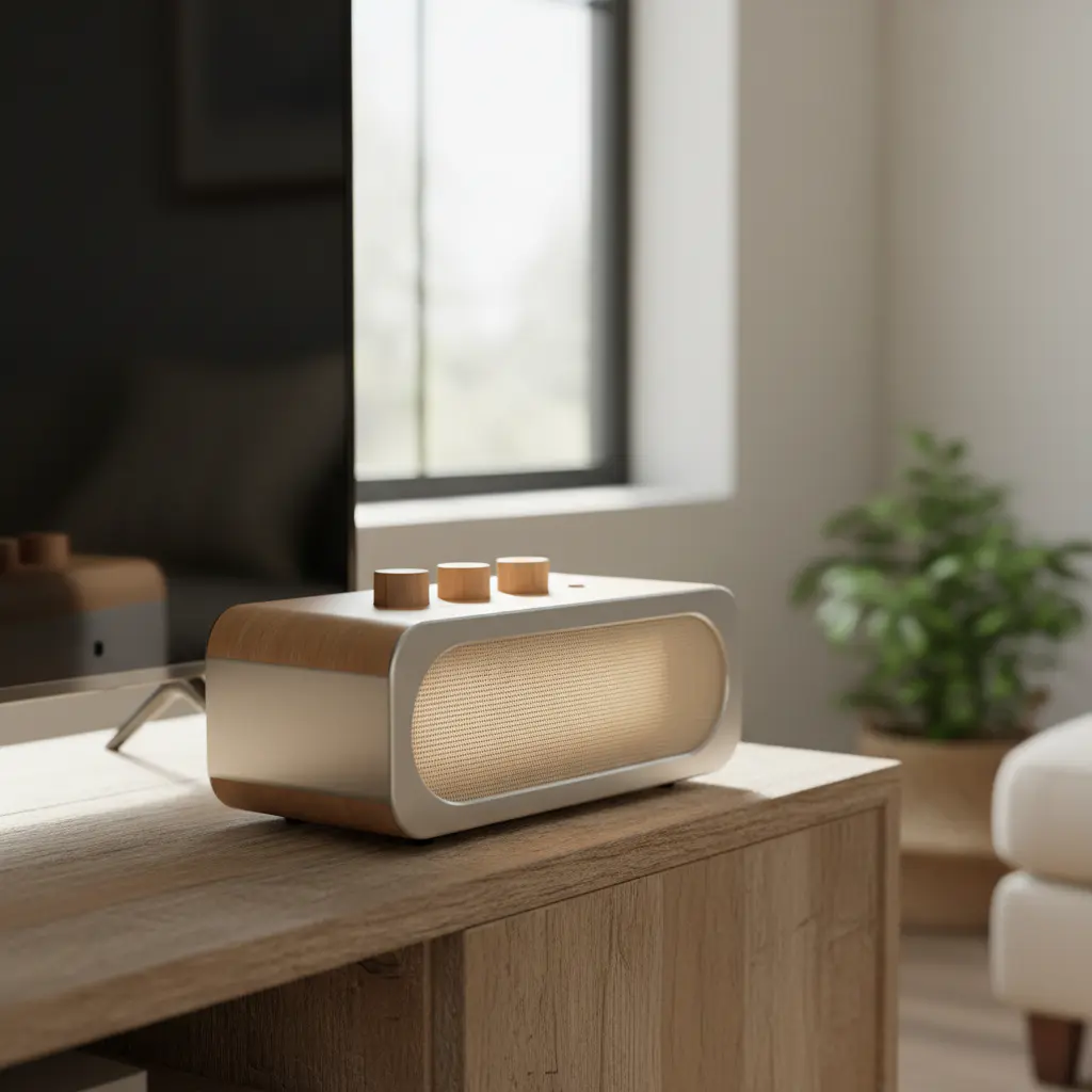 Compact TV audio booster system