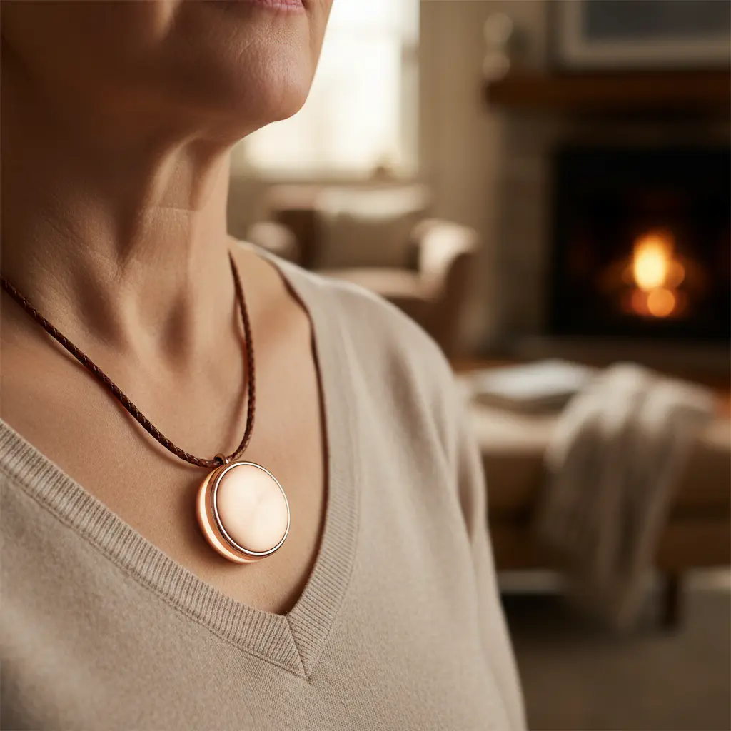 Discreet fall detector pendant
